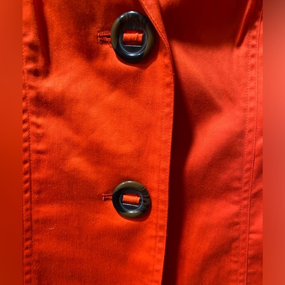 NWT Coldwater Creek Orange Red Fitted Tailored Collared Short Sleeve Jacket - Picture 2 of 10